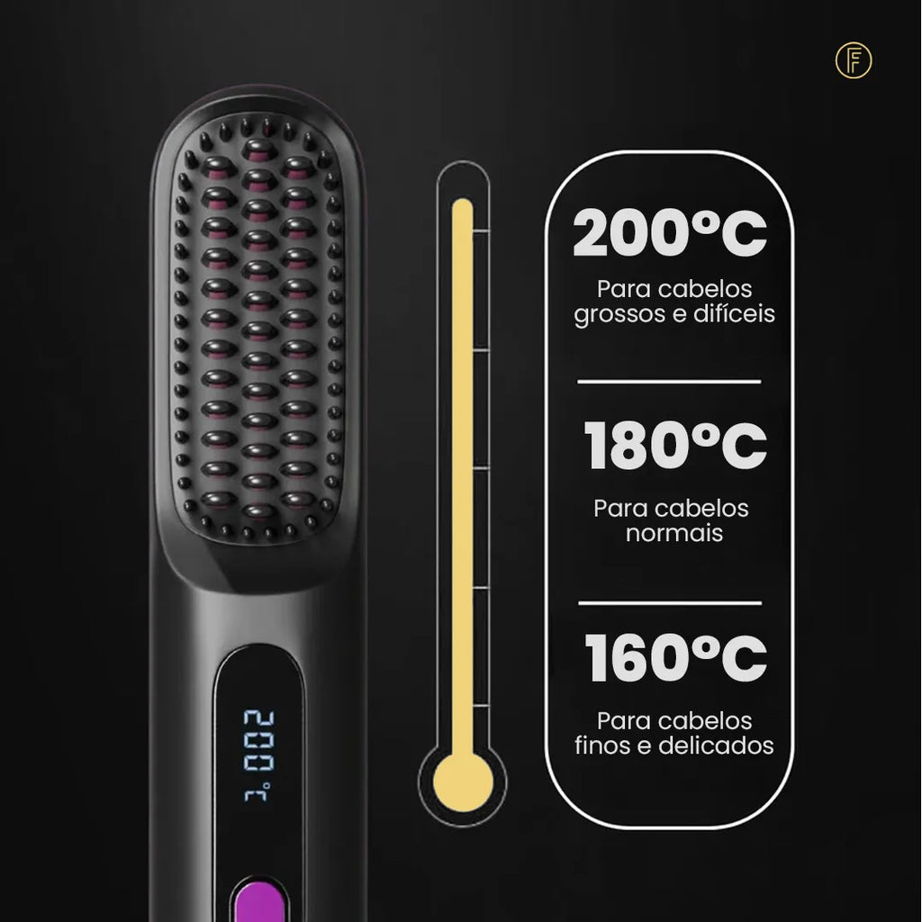 Escova Alisadora Portátil - BeautyMax Pro™