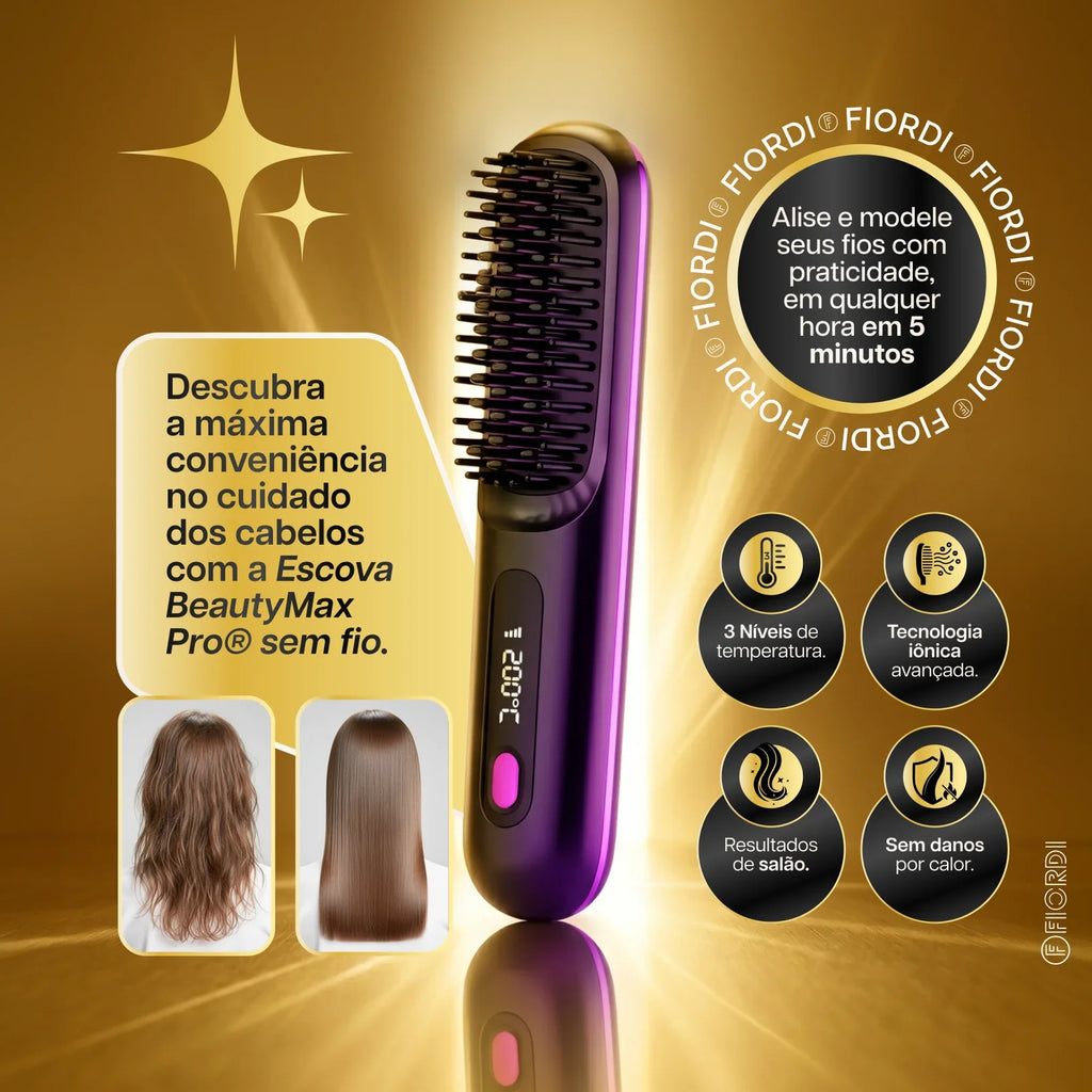 Escova Alisadora Portátil - BeautyMax Pro™