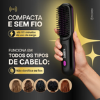 Escova Alisadora Portátil - BeautyMax Pro™