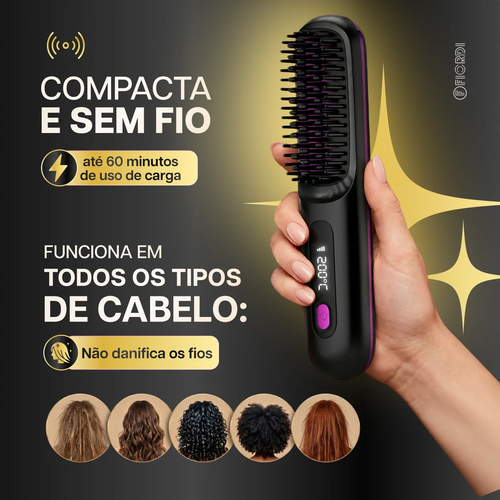 Escova Alisadora Portátil - BeautyMax Pro™