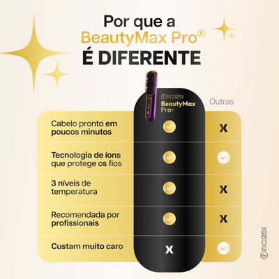 Escova Alisadora Portátil - BeautyMax Pro™