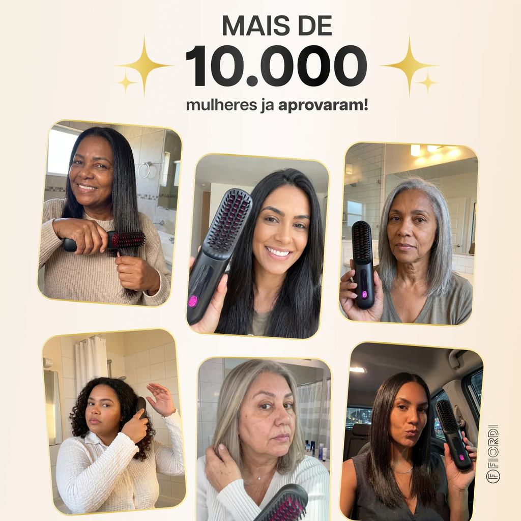 Escova Alisadora Portátil - BeautyMax Pro™