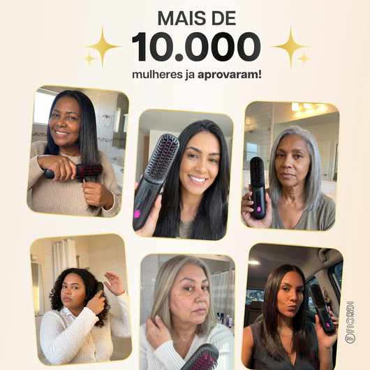 Escova Alisadora Portátil - BeautyMax Pro™