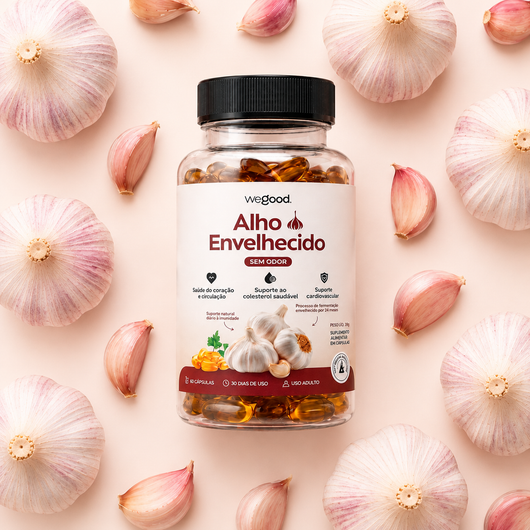 Cápsulas Gelatinosas de Alho Envelhecido Sem Odor – Auxilia na Vitalidade Cardiovascular