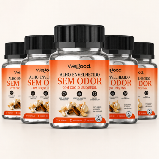 Cápsulas Gelatinosas de Alho Envelhecido Sem Odor – Auxilia na Vitalidade Cardiovascular