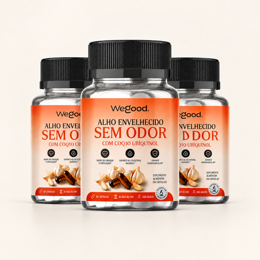 Cápsulas Gelatinosas de Alho Envelhecido Sem Odor – Auxilia na Vitalidade Cardiovascular
