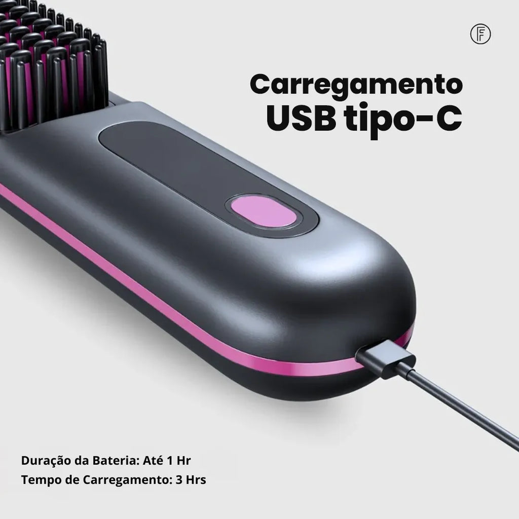 Escova Alisadora Portátil - BeautyMax Pro™