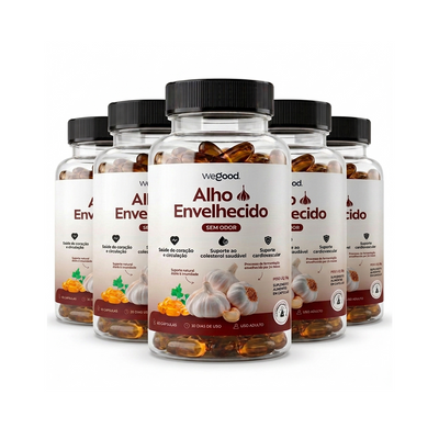 Cápsulas Gelatinosas de Alho Envelhecido Sem Odor – Auxilia na Vitalidade Cardiovascular