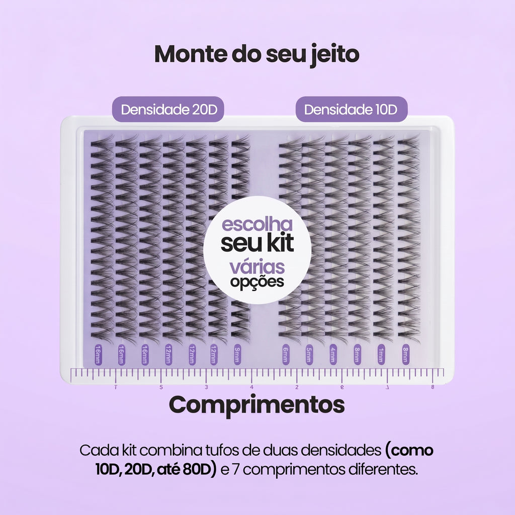 Kit de Extensão de Cílios - LadyUp™